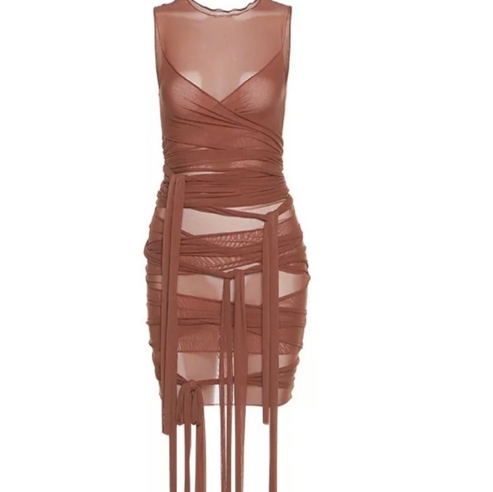 Wrappings sheer dress